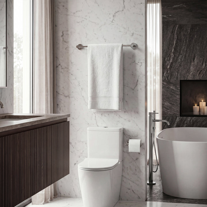 2-Piece Bathroom Hardware Set In Chrome - View 2 - Joshua Marshal