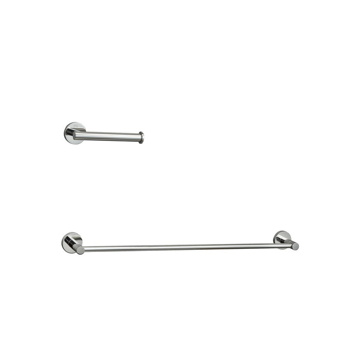 2-Piece Bathroom Hardware Set In Chrome - View 3 - Joshua Marshal