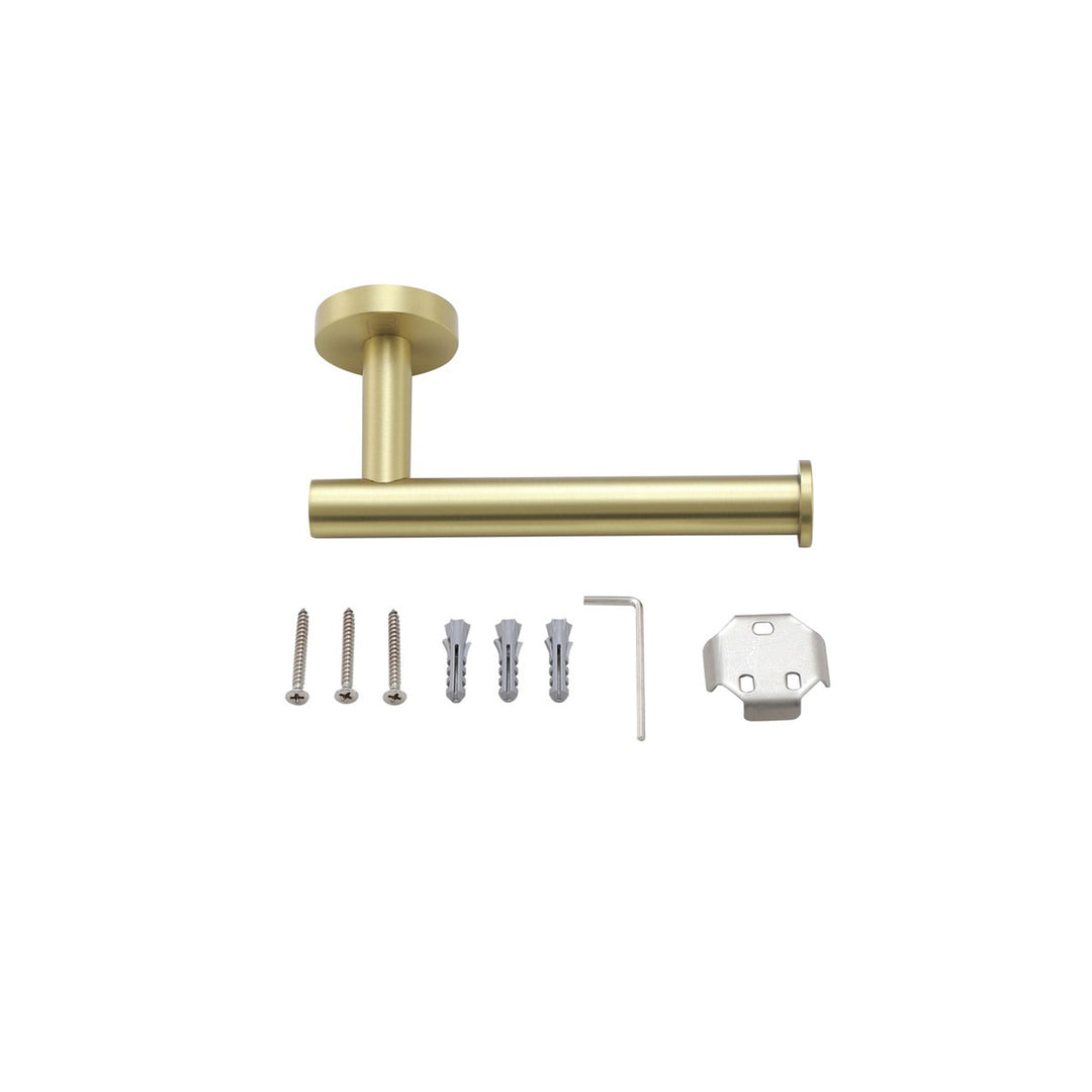 3-Piece Bathroom Hardware Set In Brushed Gold - View 5 - Joshua Marshal