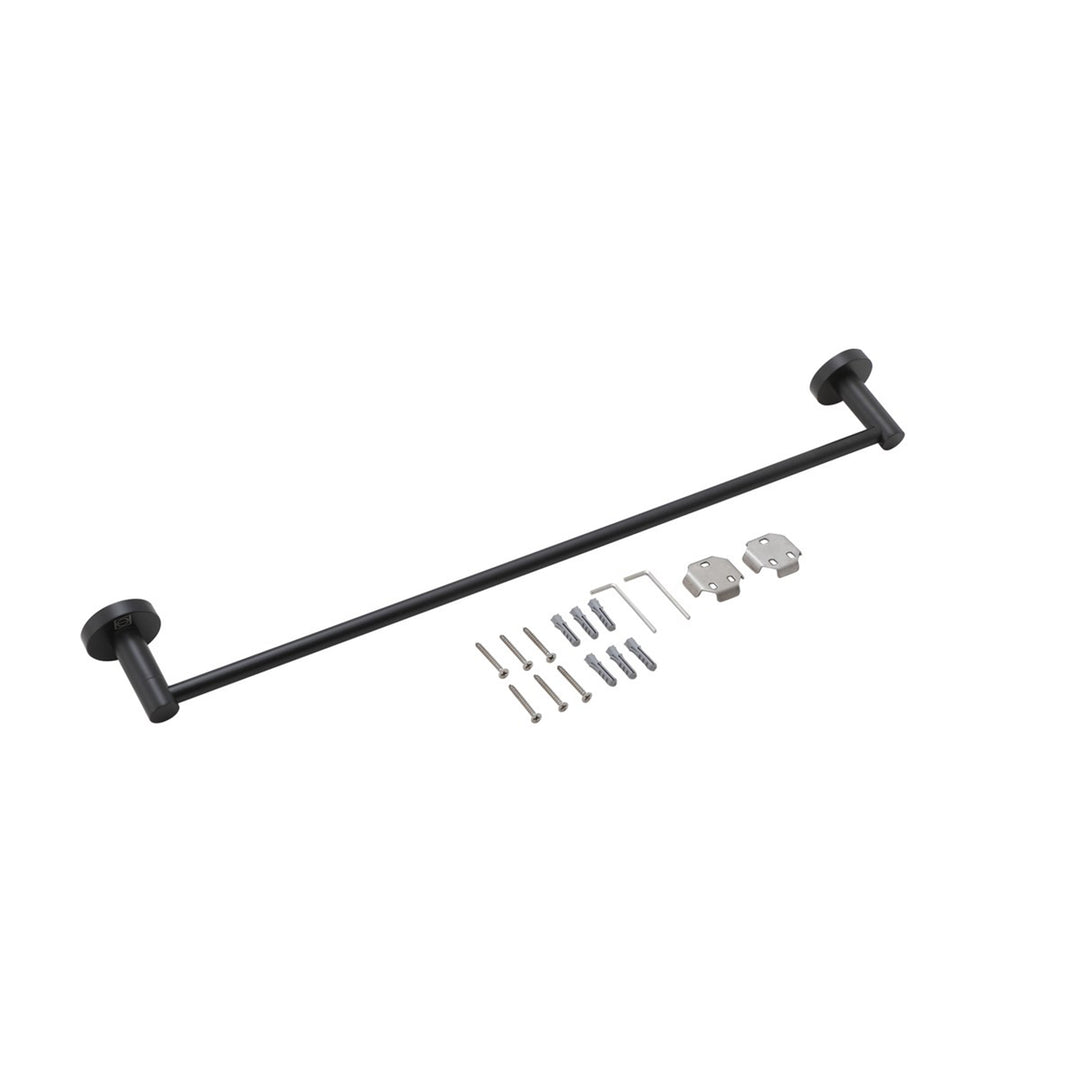 3-Piece Bathroom Hardware Set In Matte Black - View 6 - Joshua Marshal