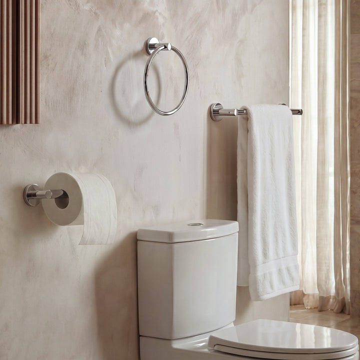 3-Piece Bathroom Hardware Set In Chrome Chrome Finish - KITCHEN & BATH by Joshua Marshal