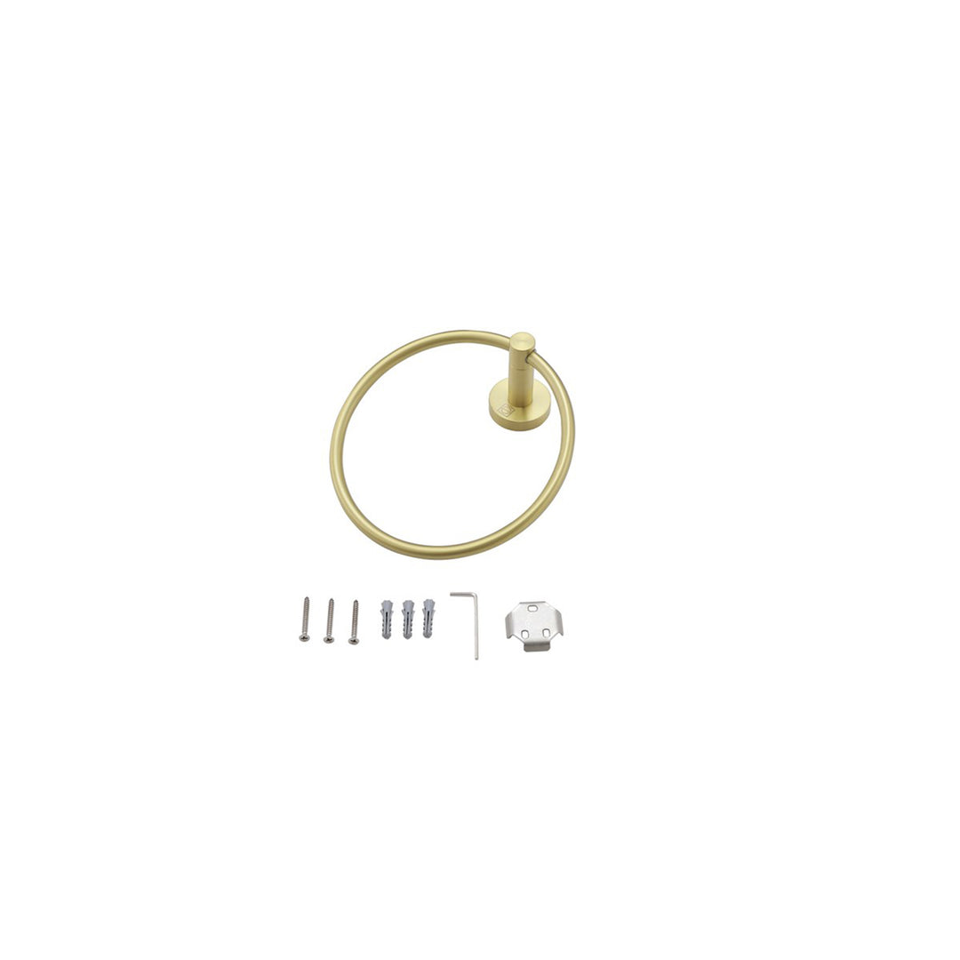4-Piece Bathroom Hardware Set In Brushed Gold - View 5 - Joshua Marshal