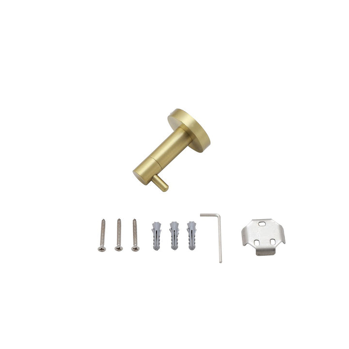 4-Piece Bathroom Hardware Set In Brushed Gold - View 6 - Joshua Marshal