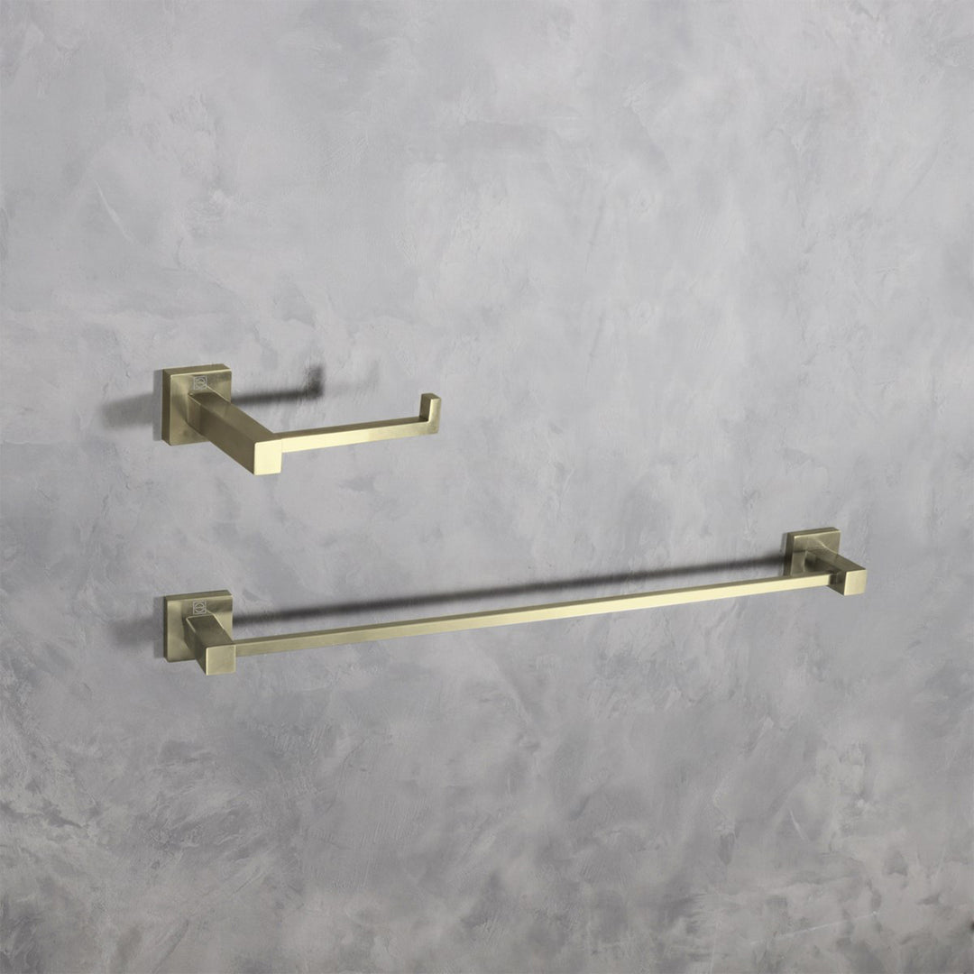 2-Piece Bathroom Hardware Set In Brushed Gold Brushed Gold Finish - KITCHEN & BATH by Joshua Marshal