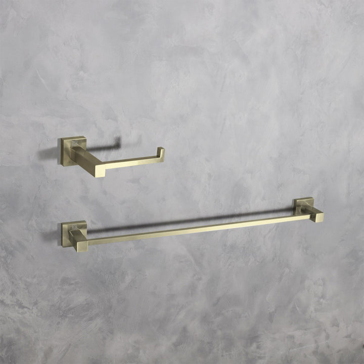 2-Piece Bathroom Hardware Set In Brushed Gold Brushed Gold Finish - KITCHEN & BATH by Joshua Marshal
