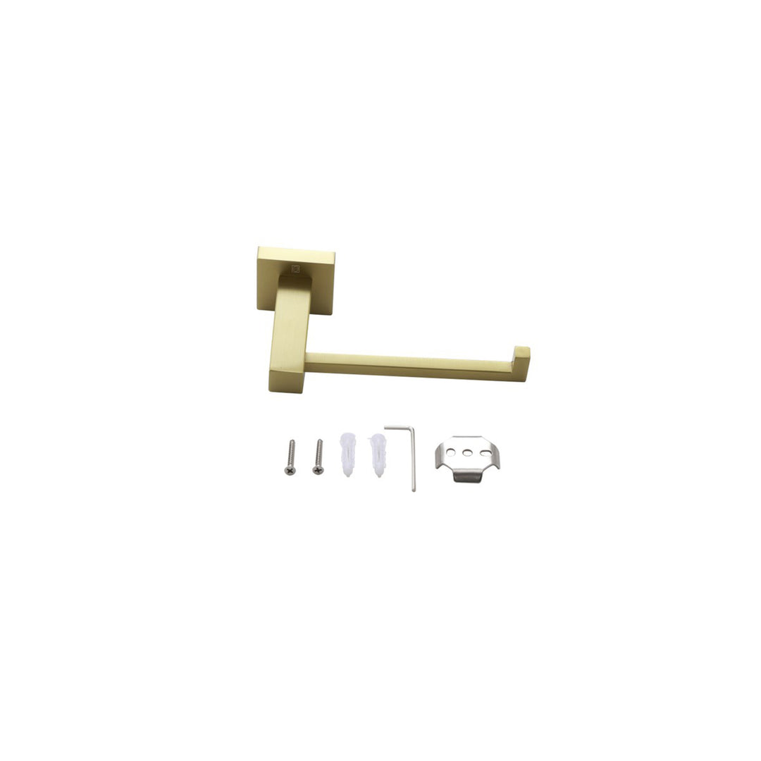 2-Piece Bathroom Hardware Set In Brushed Gold - View 3 - Joshua Marshal