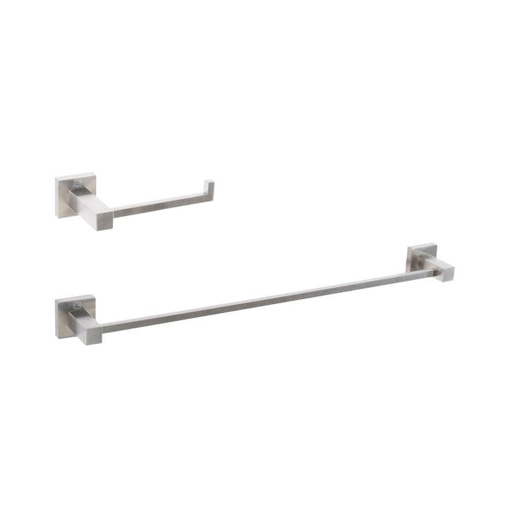 2-Piece Bathroom Hardware Set In Brushed Nickel - View 3 - Joshua Marshal