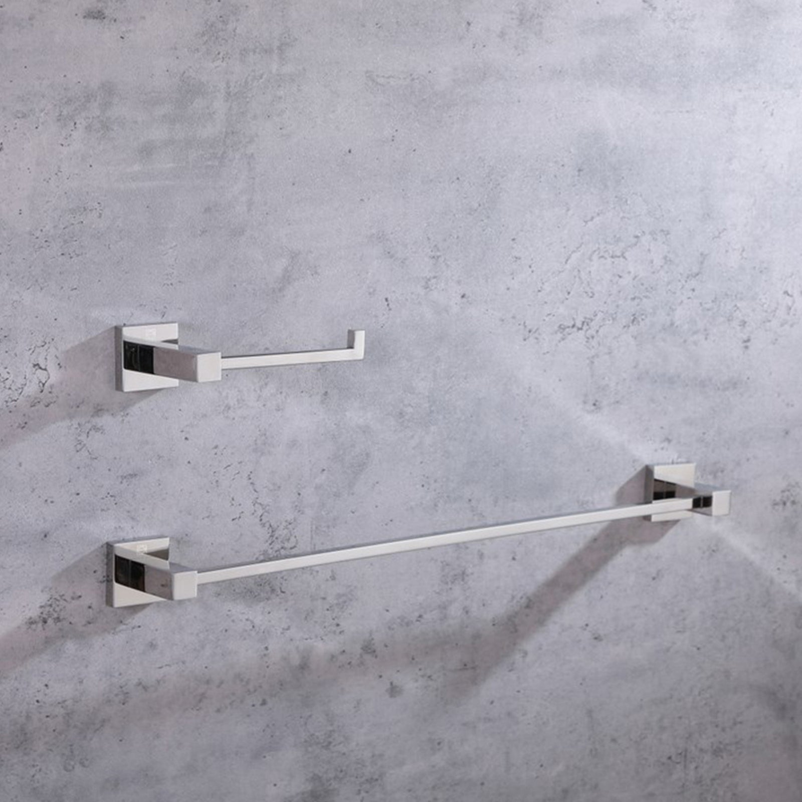 2-Piece Bathroom Hardware Set In Chrome Chrome Finish - KITCHEN & BATH by Joshua Marshal