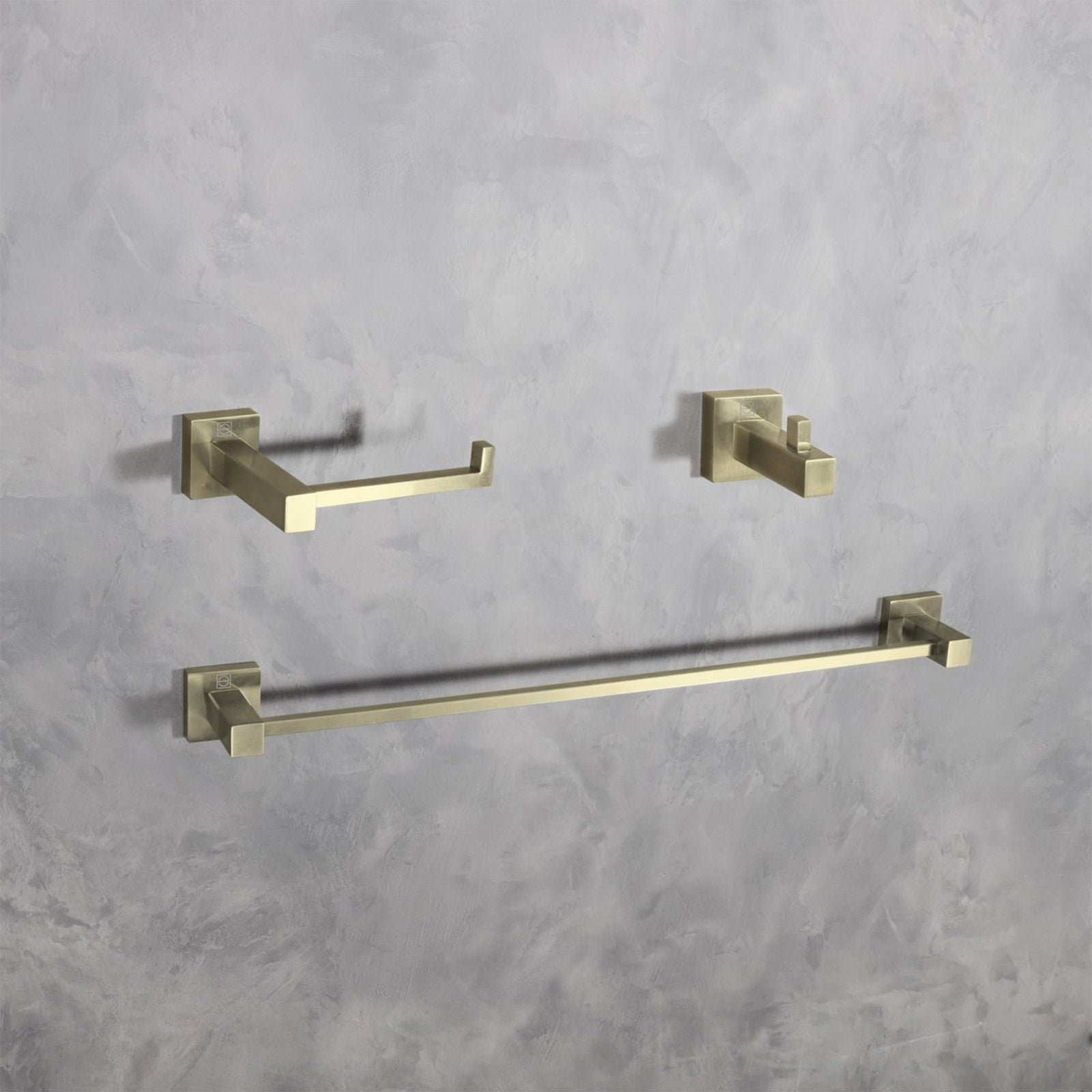 3-Piece Bathroom Hardware Set In Brushed Gold Brushed Gold Finish - KITCHEN & BATH by Joshua Marshal