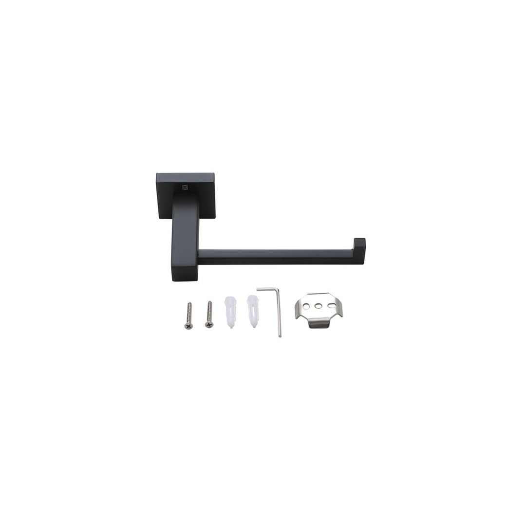3-Piece Bathroom Hardware Set In Matte Black - View 5 - Joshua Marshal