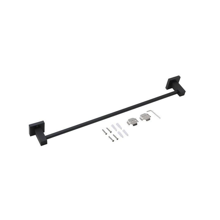 3-Piece Bathroom Hardware Set In Matte Black - View 6 - Joshua Marshal