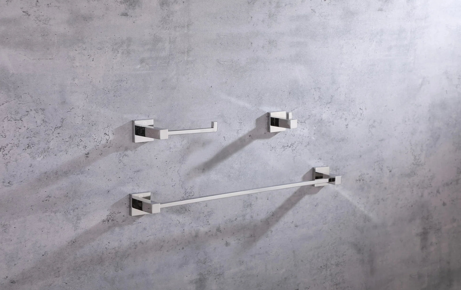 3-Piece Bathroom Hardware Set In Chrome - View 2 - Joshua Marshal
