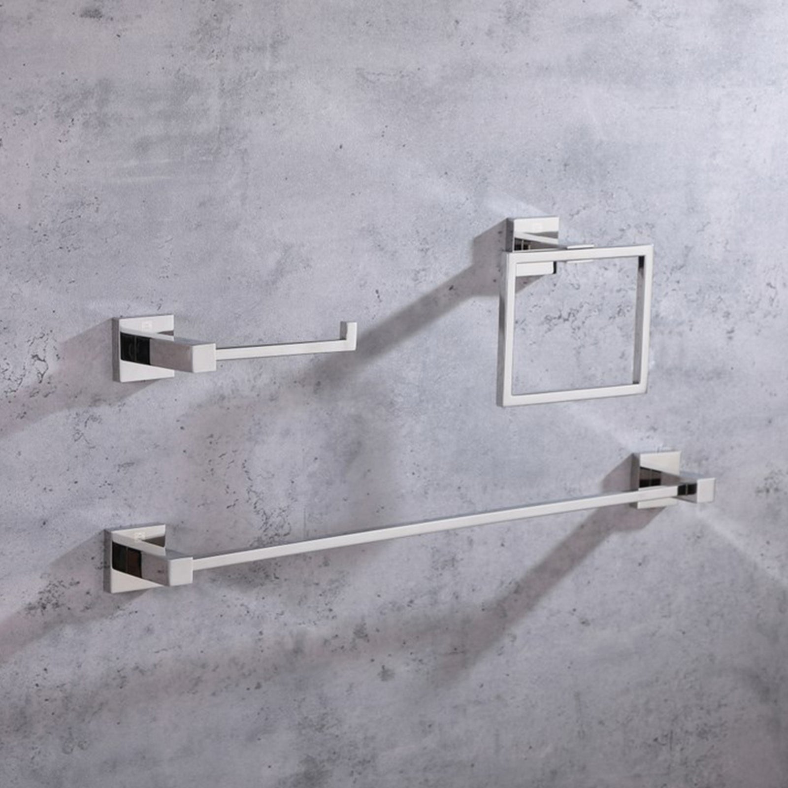 3-Piece Bathroom Hardware Set In Chrome Chrome Finish - KITCHEN & BATH by Joshua Marshal