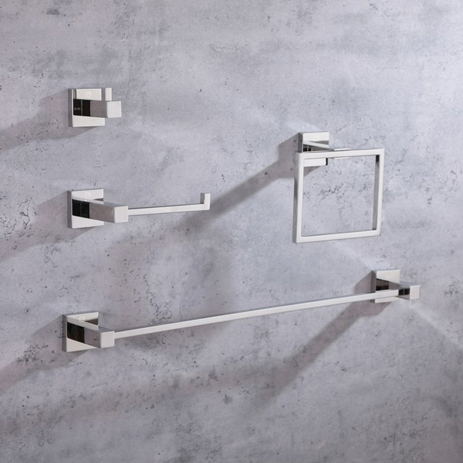 4-Piece Bathroom Hardware Set In Chrome Chrome Finish - KITCHEN & BATH by Joshua Marshal