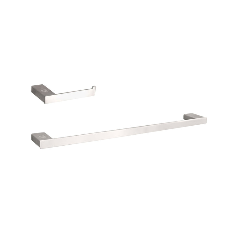 2-Piece Bathroom Hardware Set In Brushed Nickel - View 2 - Joshua Marshal