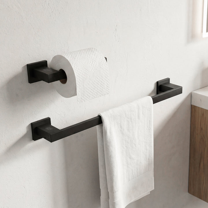 2-Piece Bathroom Hardware Set In Matte Black Matte Black Finish - KITCHEN & BATH by Joshua Marshal