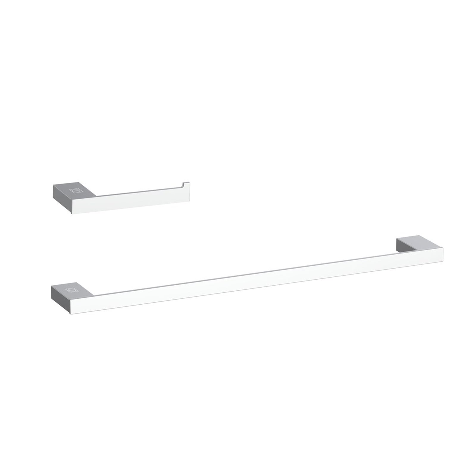 2-Piece Bathroom Hardware Set In Chrome - View 2 - Joshua Marshal