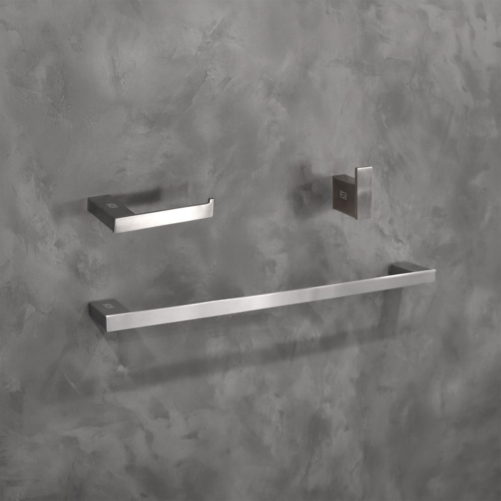 3-Piece Bathroom Hardware Set In Brushed Nickel Brushed Nickel Finish - KITCHEN & BATH by Joshua Marshal