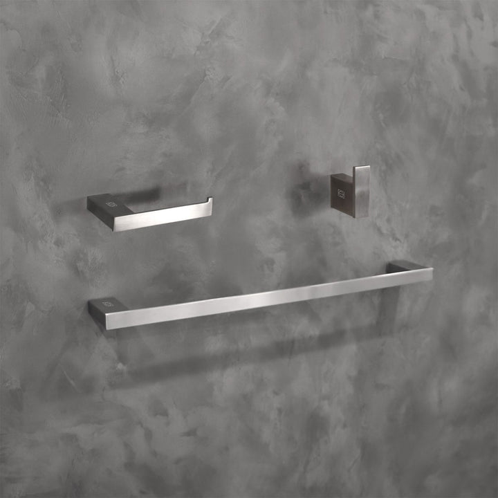 3-Piece Bathroom Hardware Set In Brushed Nickel Brushed Nickel Finish - KITCHEN & BATH by Joshua Marshal