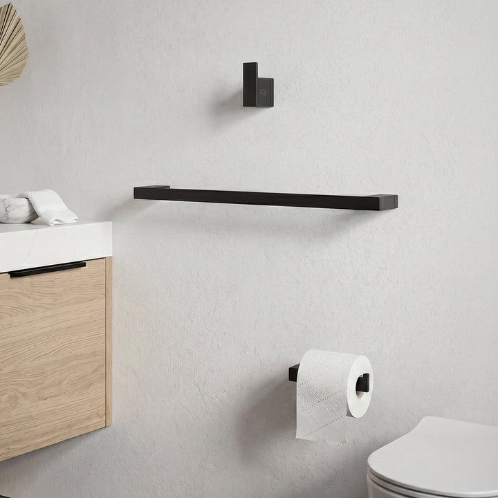 3-Piece Bathroom Hardware Set In Matte Black Matte Black Finish - KITCHEN & BATH by Joshua Marshal