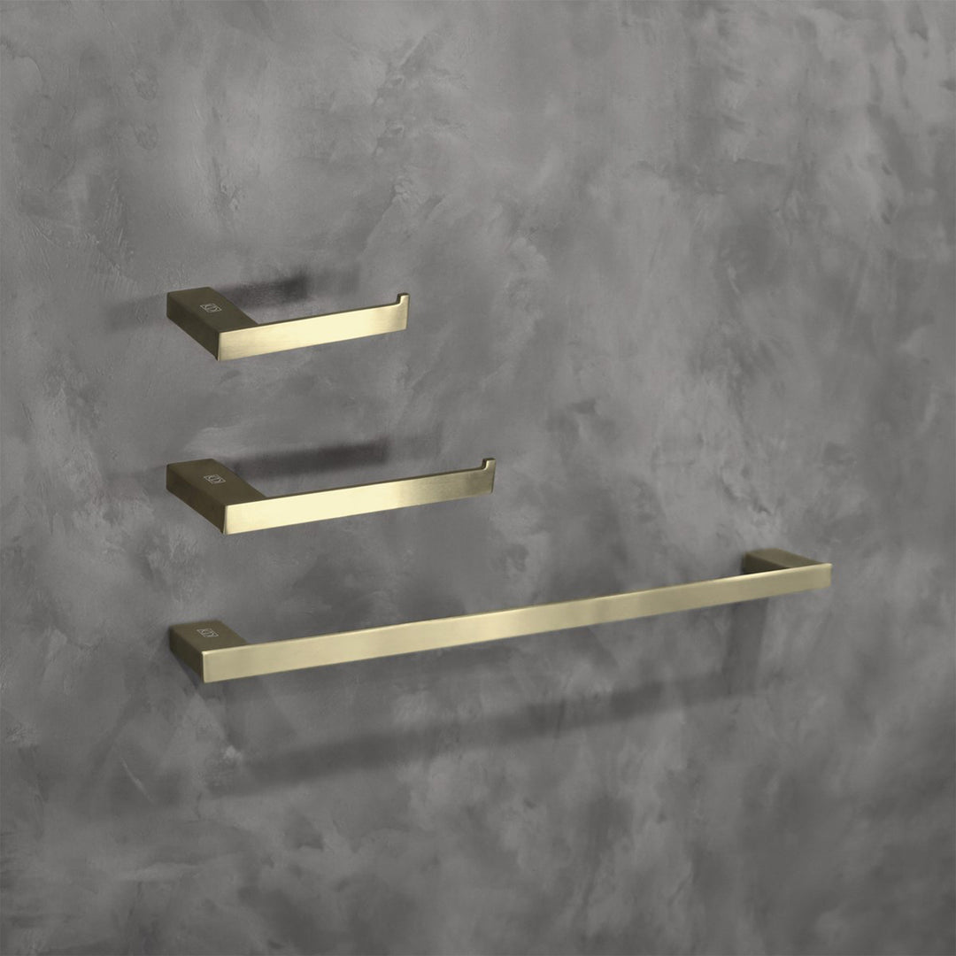 3-Piece Bathroom Hardware Set In Brushed Gold Brushed Gold Finish - KITCHEN & BATH by Joshua Marshal