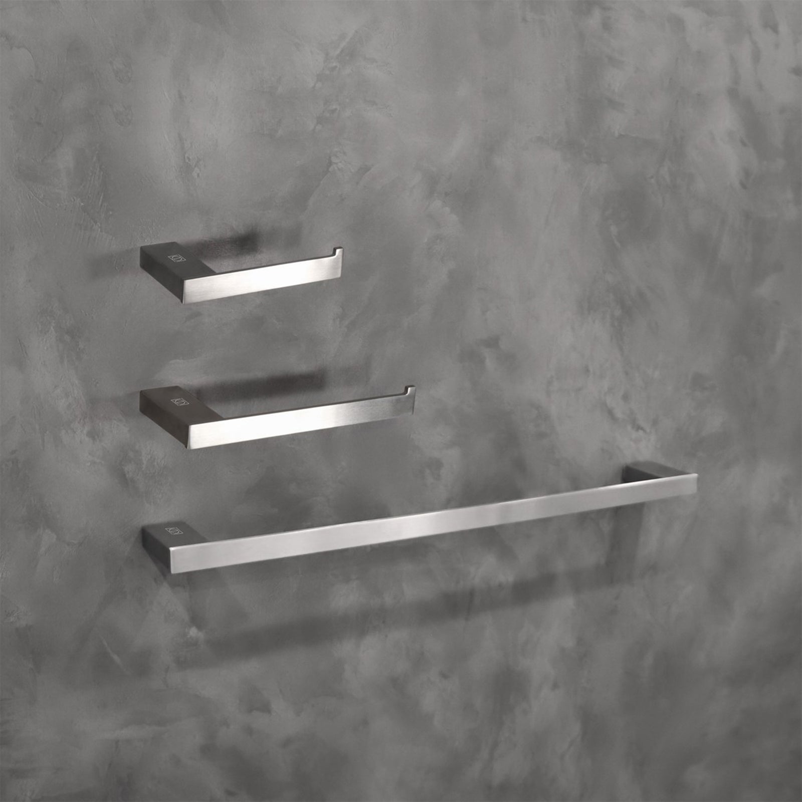 3-Piece Bathroom Hardware Set In Brushed Nickel Brushed Nickel Finish - KITCHEN & BATH by Joshua Marshal