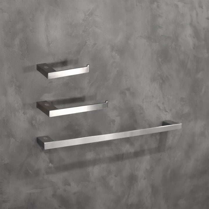 3-Piece Bathroom Hardware Set In Brushed Nickel Brushed Nickel Finish - KITCHEN & BATH by Joshua Marshal