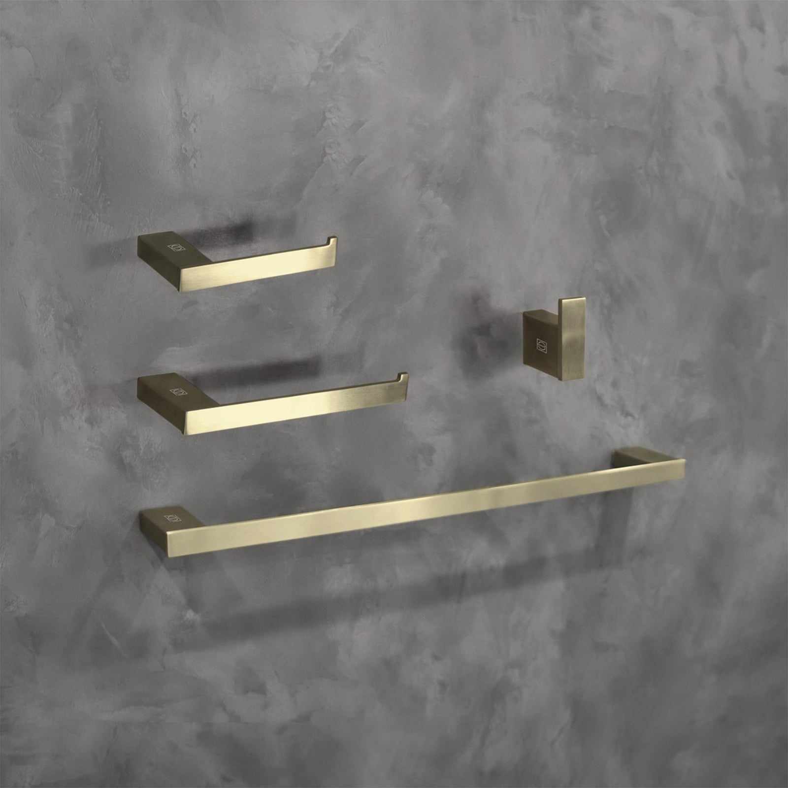 4-Piece Bathroom Hardware Set In Brushed Gold Brushed Gold Finish - KITCHEN & BATH by Joshua Marshal