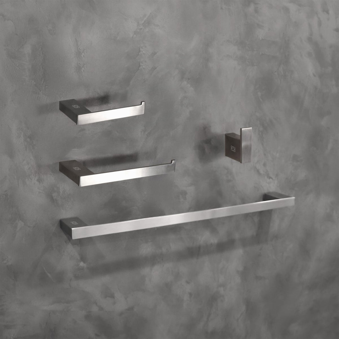 4-Piece Bathroom Hardware Set In Brushed Nickel Brushed Nickel Finish - KITCHEN & BATH by Joshua Marshal