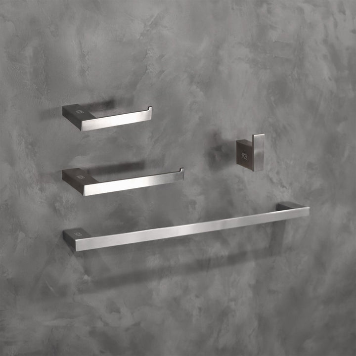 4-Piece Bathroom Hardware Set In Brushed Nickel Brushed Nickel Finish - KITCHEN & BATH by Joshua Marshal