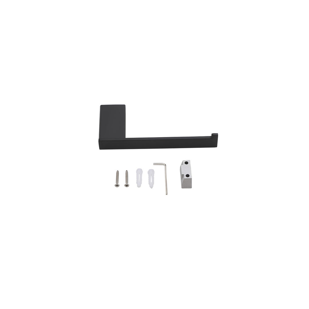 4-Piece Bathroom Hardware Set In Matte Black - View 5 - Joshua Marshal