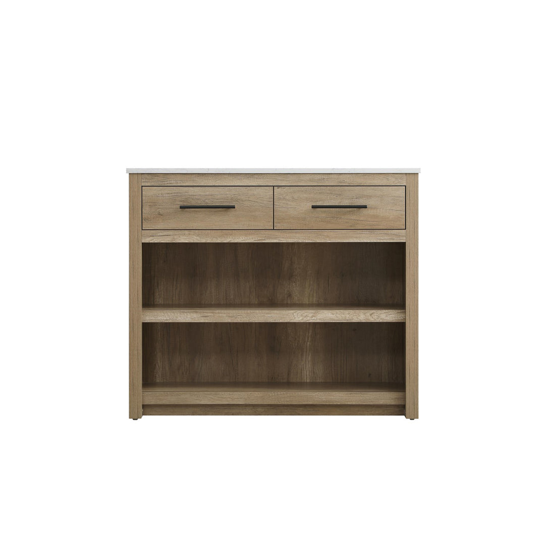 42 Inch Kitchen Island In Natural Oak - View 3 - Joshua Marshal