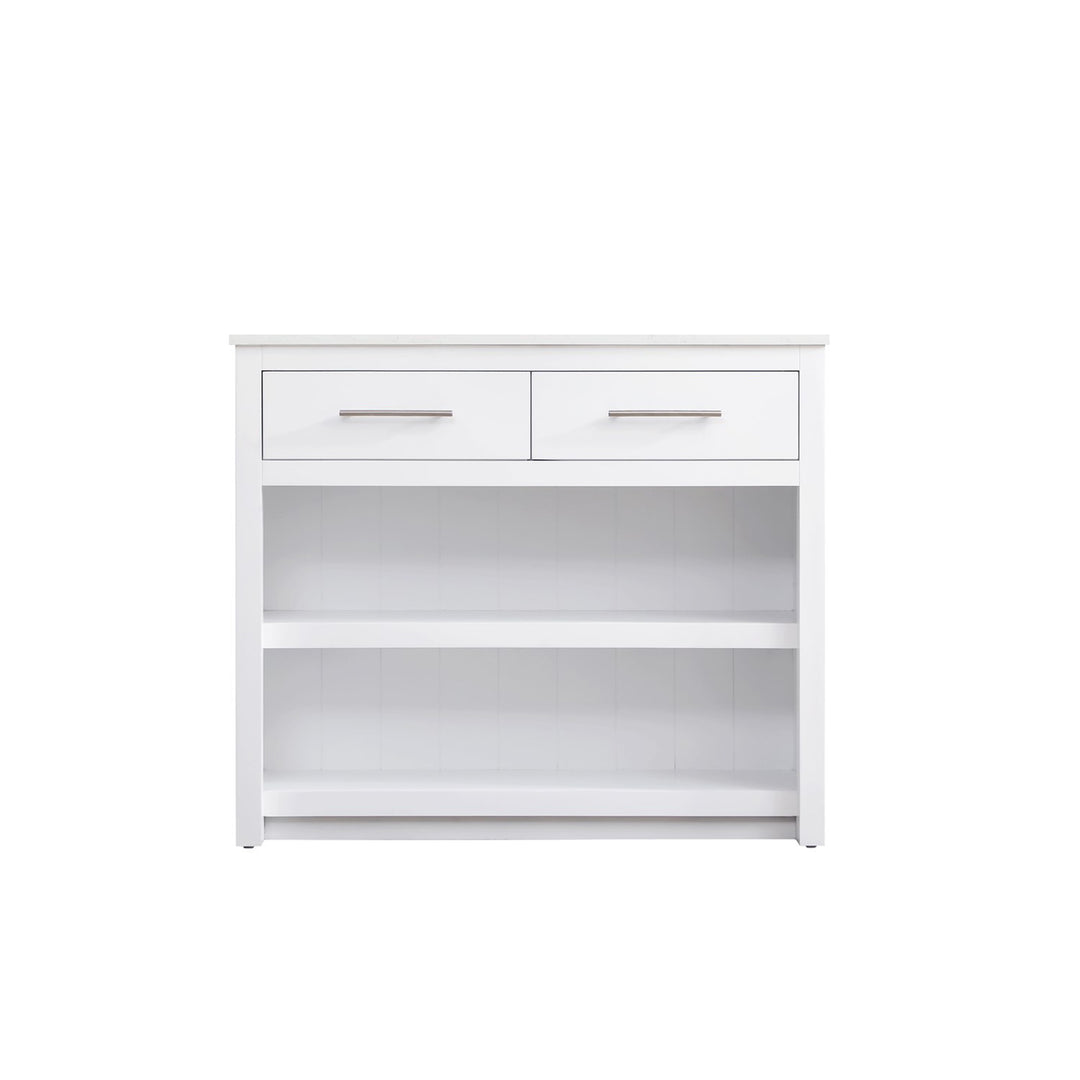 42 Inch Kitchen Island In White - View 3 - Joshua Marshal