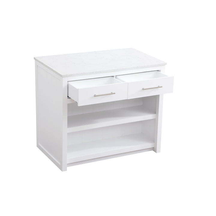 42 Inch Kitchen Island In White - View 4 - Joshua Marshal