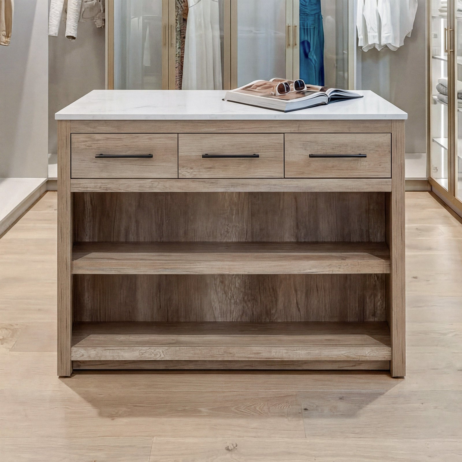 48 Inch Kitchen Island In Natural Oak Natural Oak Finish - FURNITURE by Joshua Marshal