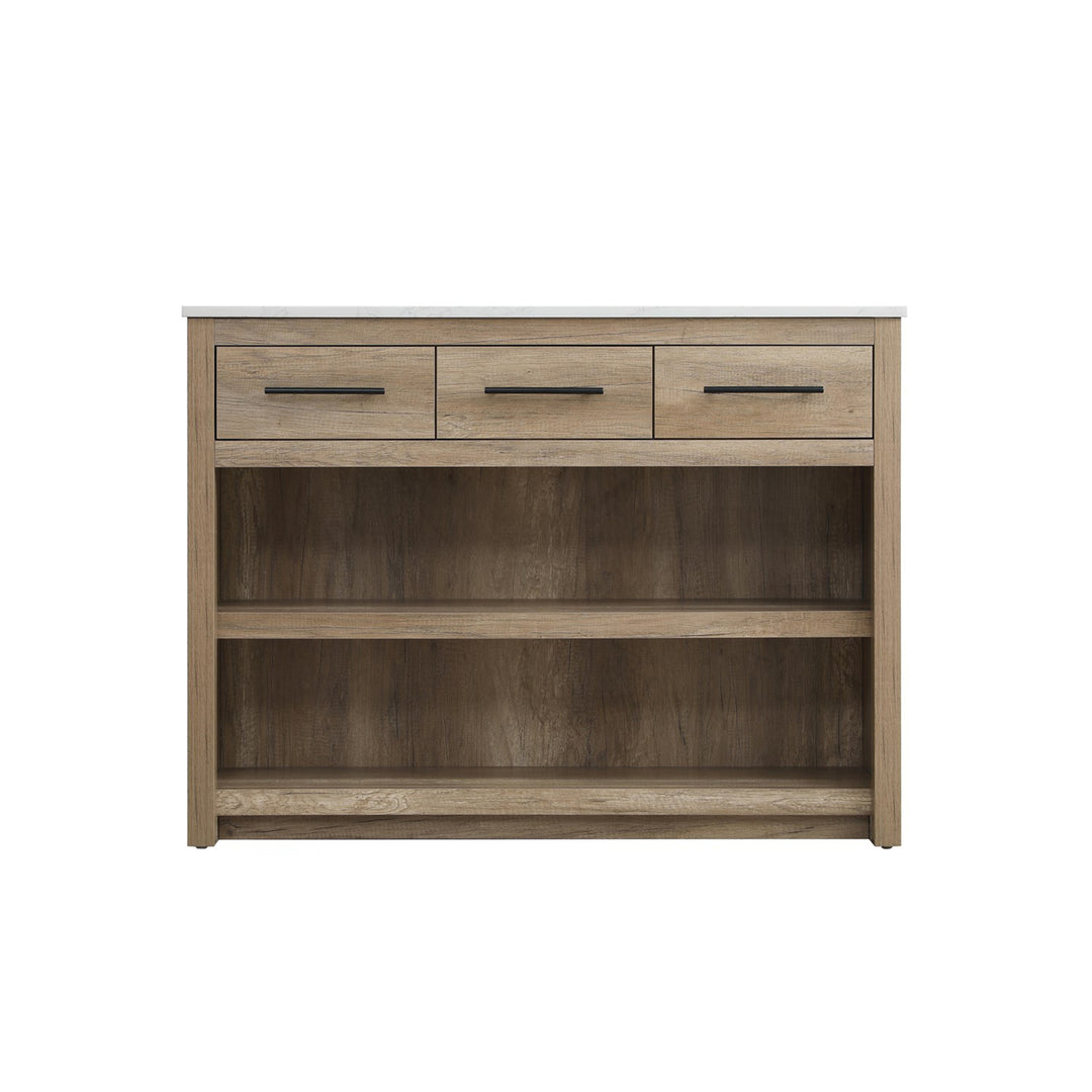 48 Inch Kitchen Island In Natural Oak - View 3 - Joshua Marshal