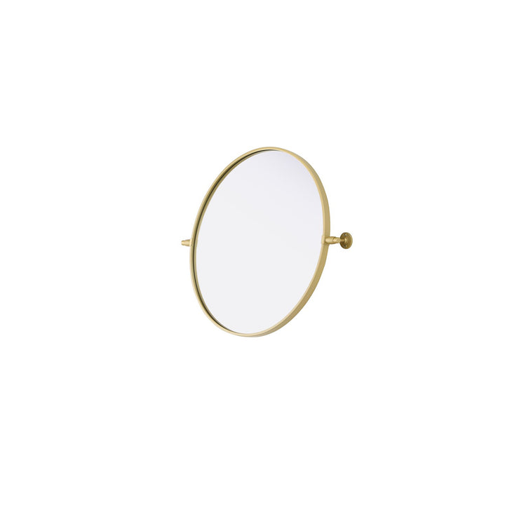 24X24 Pivot Mirror In Brass - View 4 - Joshua Marshal