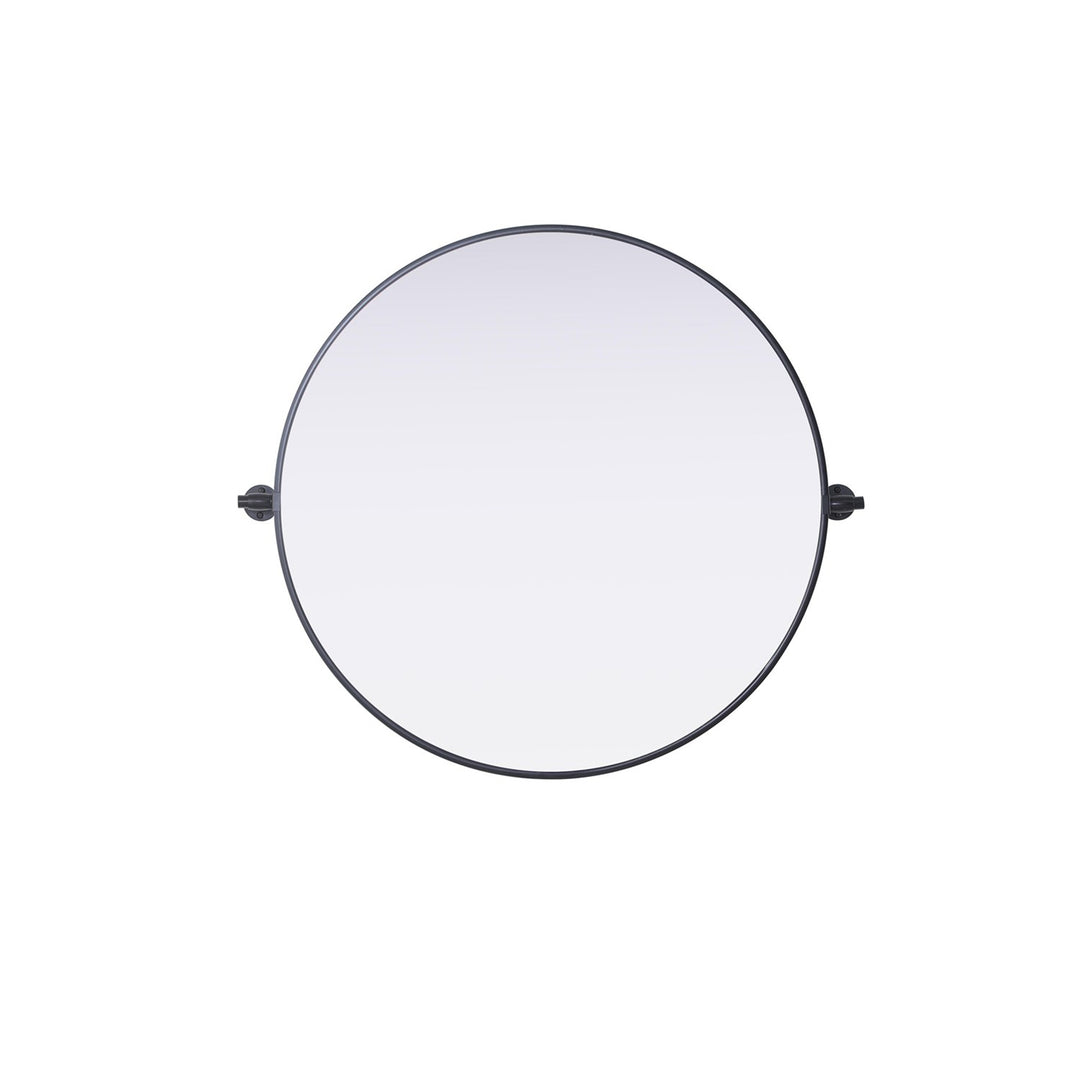 30X30 Pivot Mirror In Black - View 3 - Joshua Marshal
