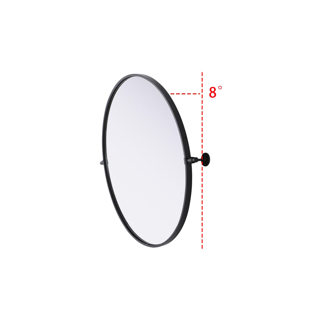 30X30 Pivot Mirror In Black - View 6 - Joshua Marshal