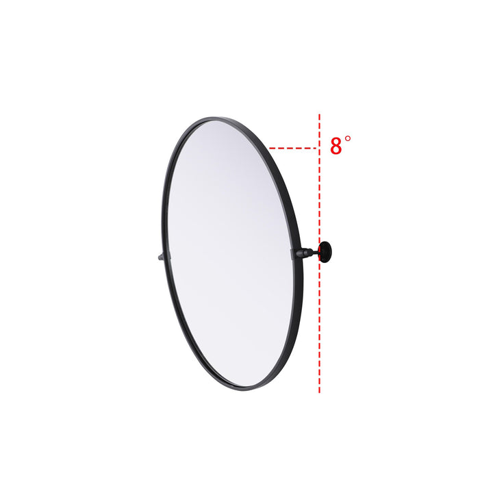 30X30 Pivot Mirror In Black - View 6 - Joshua Marshal