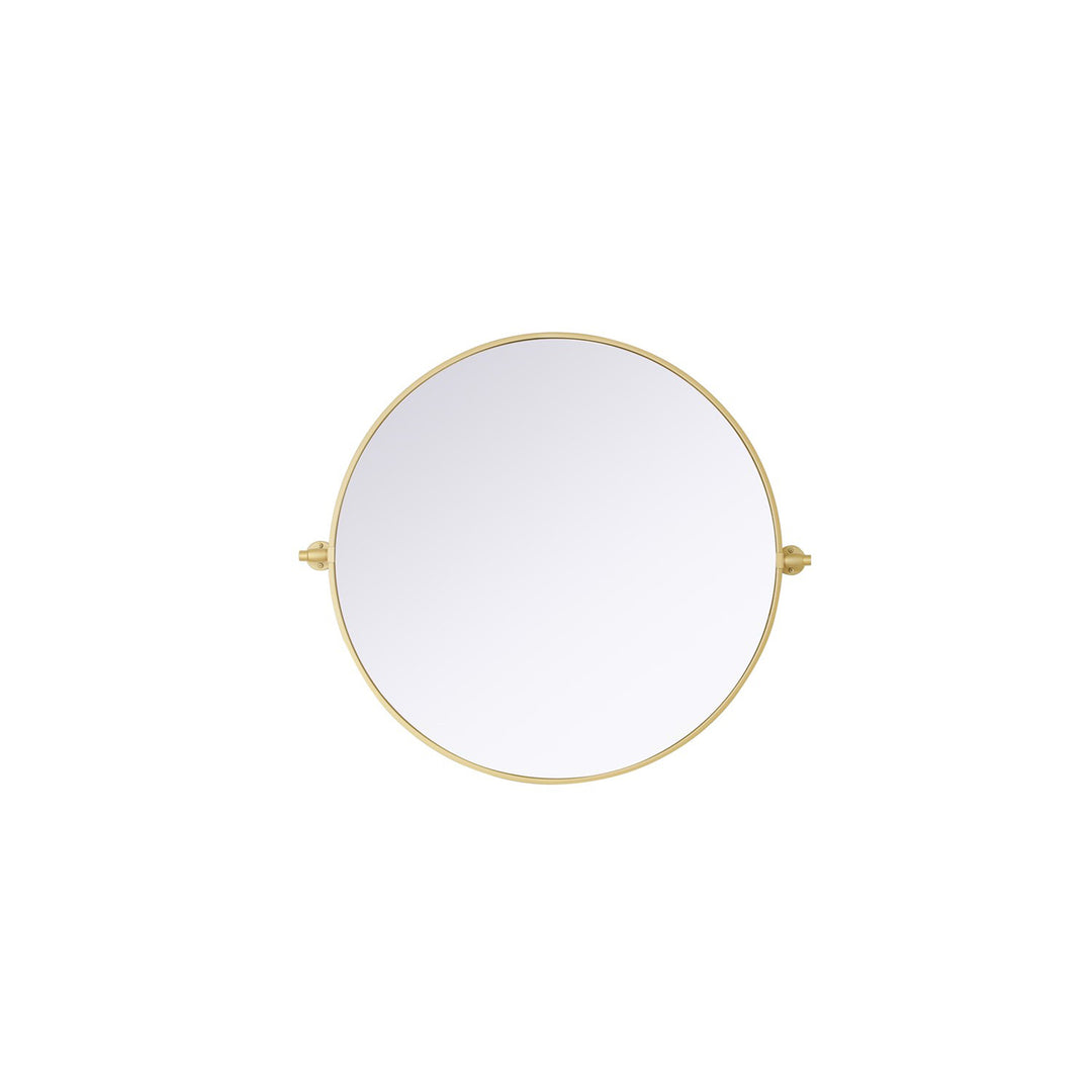 30X30 Pivot Mirror In Brass - View 3 - Joshua Marshal