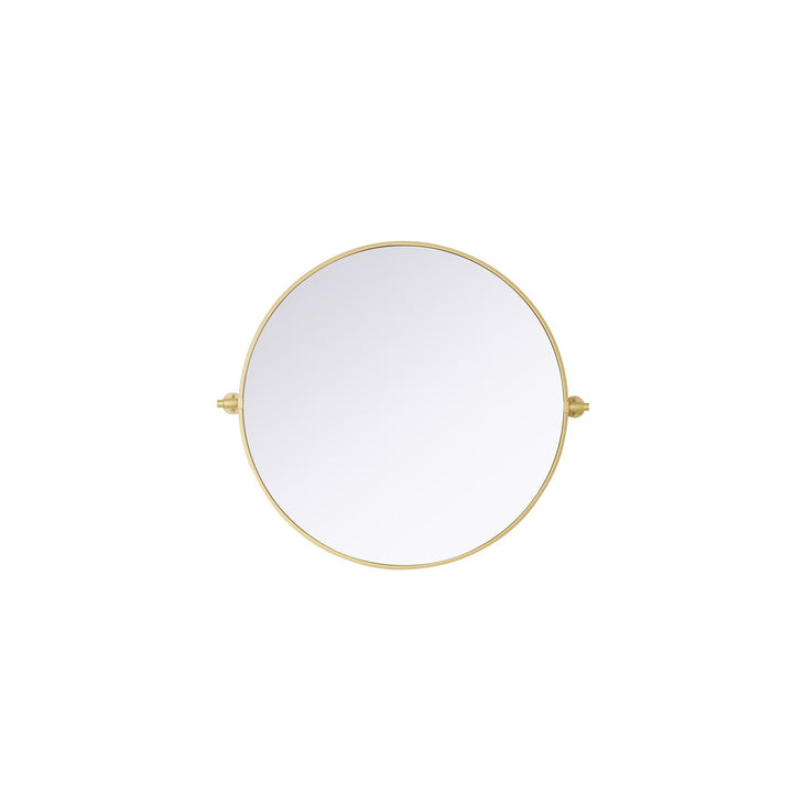 30X30 Pivot Mirror In Brass - View 3 - Joshua Marshal