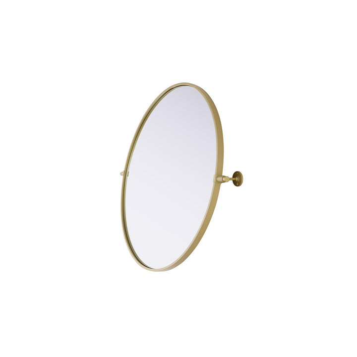 30X30 Pivot Mirror In Brass - View 4 - Joshua Marshal