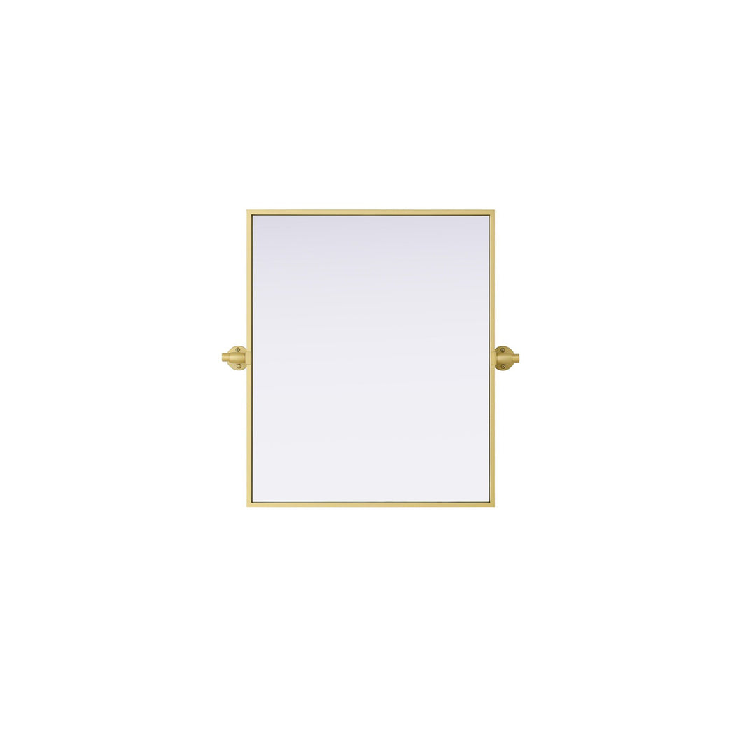 20X24 Pivot Mirror In Brass - View 3 - Joshua Marshal
