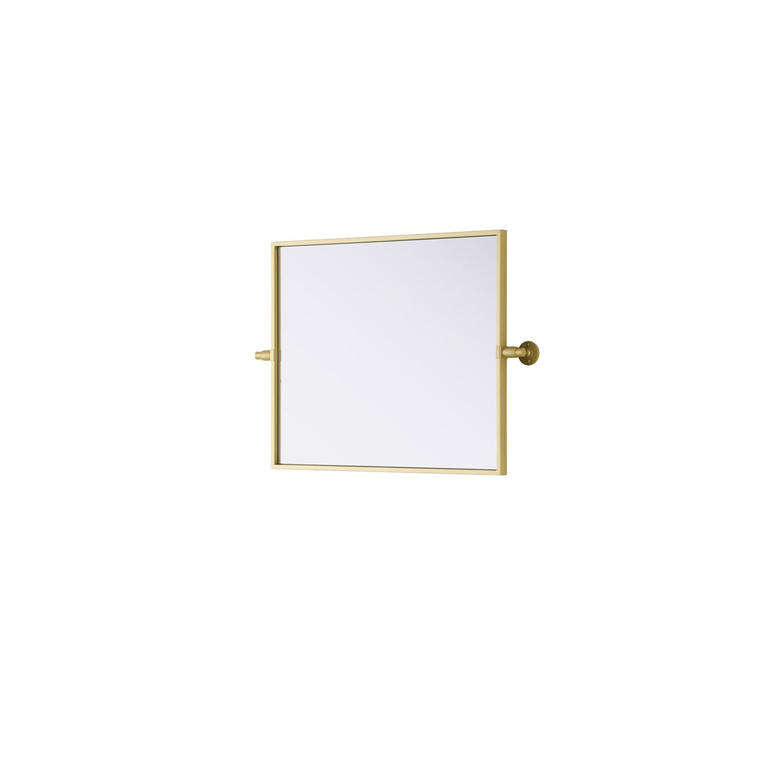 20X24 Pivot Mirror In Brass - View 4 - Joshua Marshal