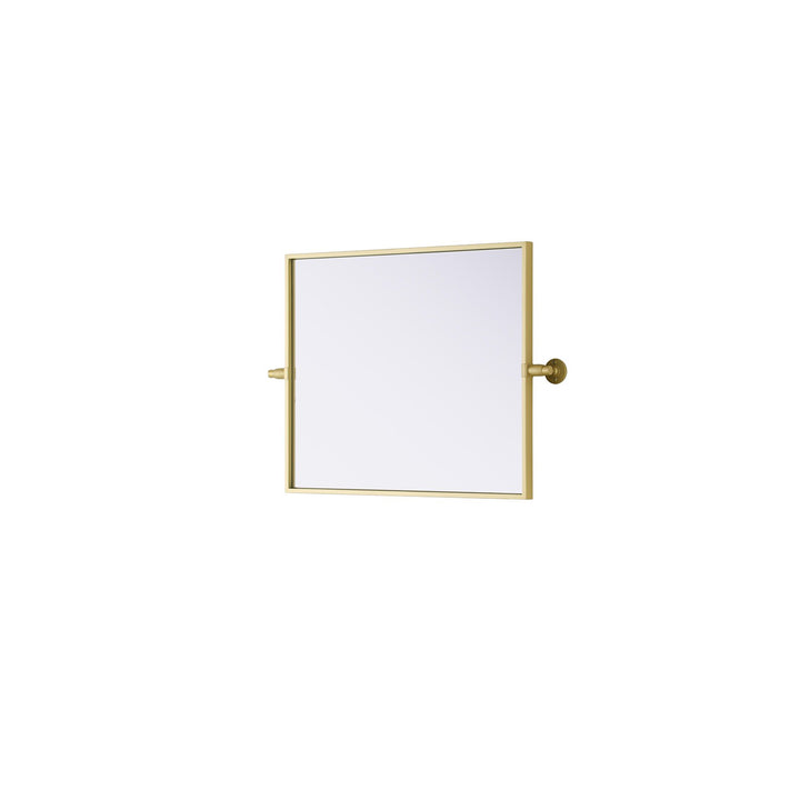 20X24 Pivot Mirror In Brass - View 4 - Joshua Marshal
