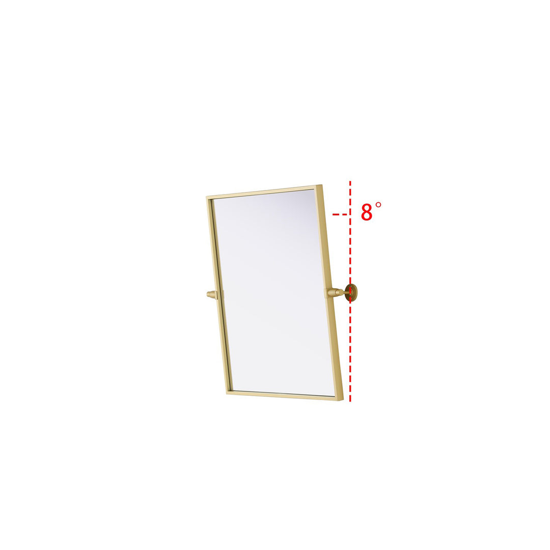 20X24 Pivot Mirror In Brass - View 6 - Joshua Marshal