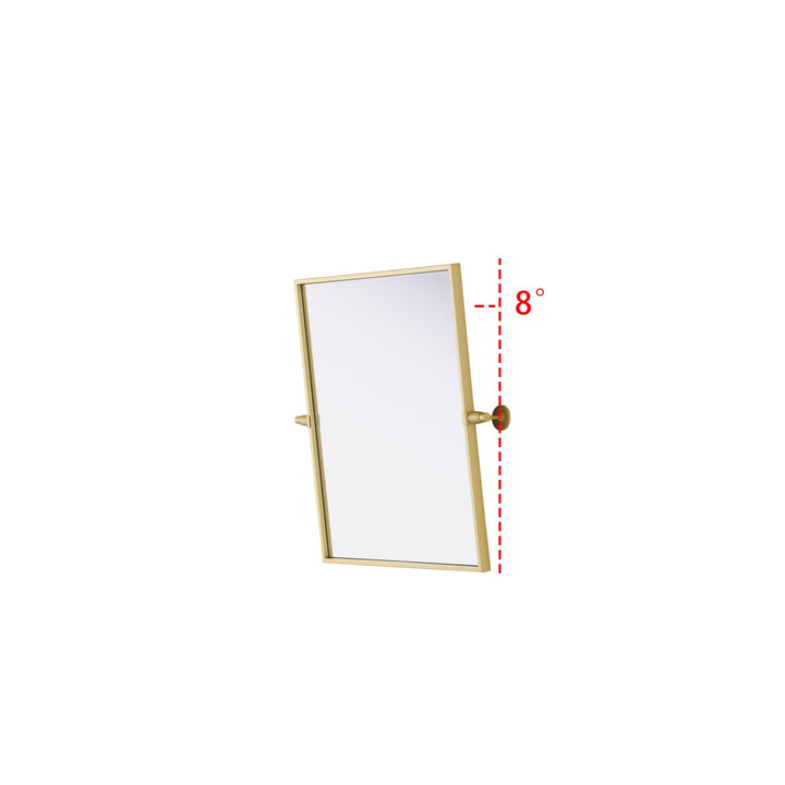 20X24 Pivot Mirror In Brass - View 6 - Joshua Marshal