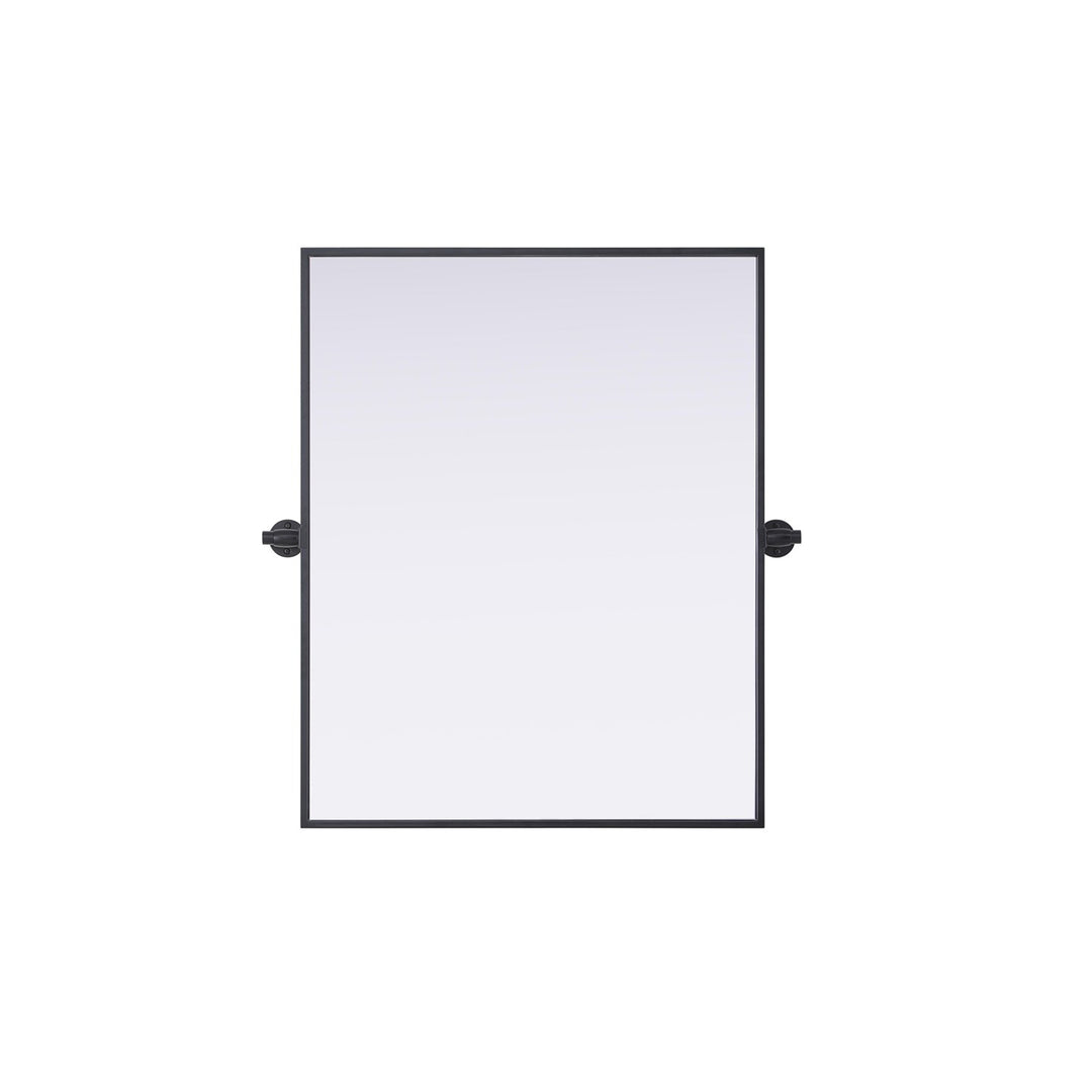24X30 Pivot Mirror In Black - View 3 - Joshua Marshal