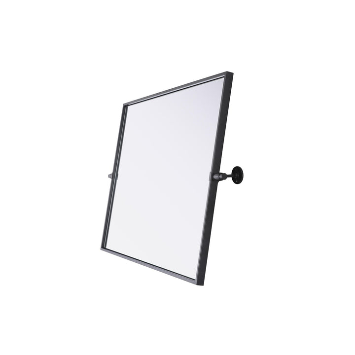 24X30 Pivot Mirror In Black - View 4 - Joshua Marshal